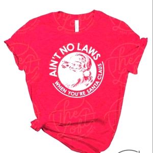 Funny Santa Claus Shirt Bella + Canvas New unisex Red You pick size